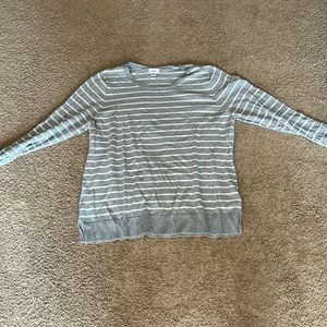 Stripped sweater, gray and white, sparkly